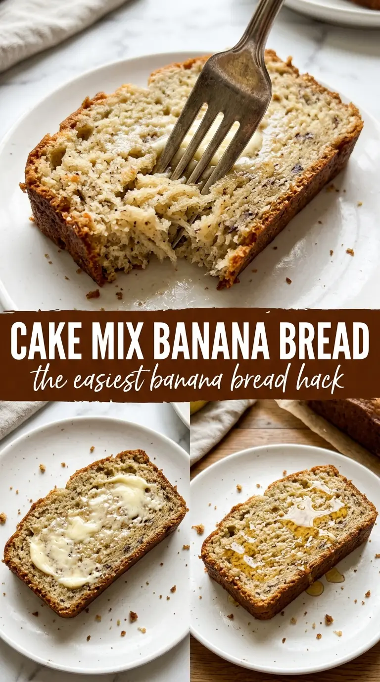 Cake Mix Banana Bread golden fluffy