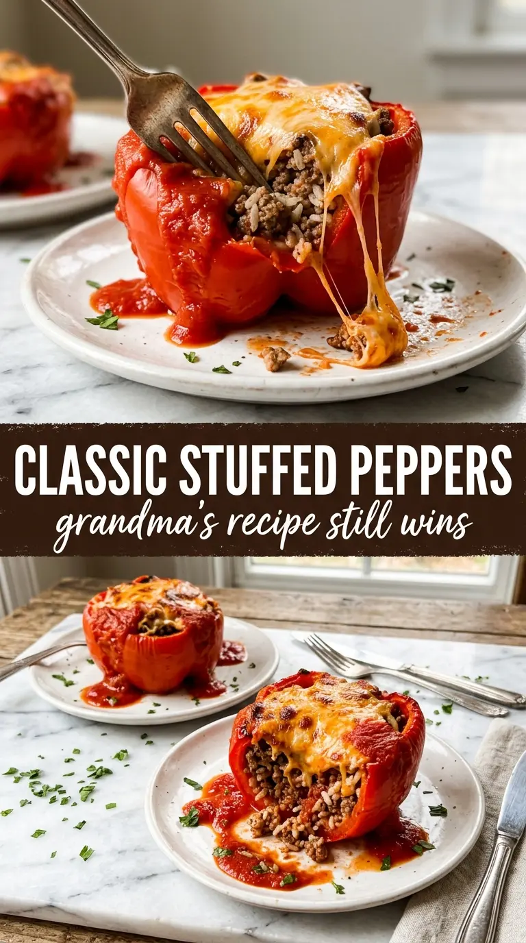 Classic Stuffed Peppers savory baked cheesy