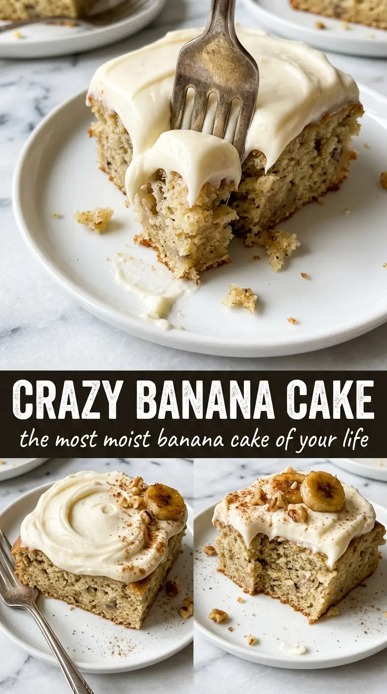 Crazy Banana Cake light airy chocolate glaze