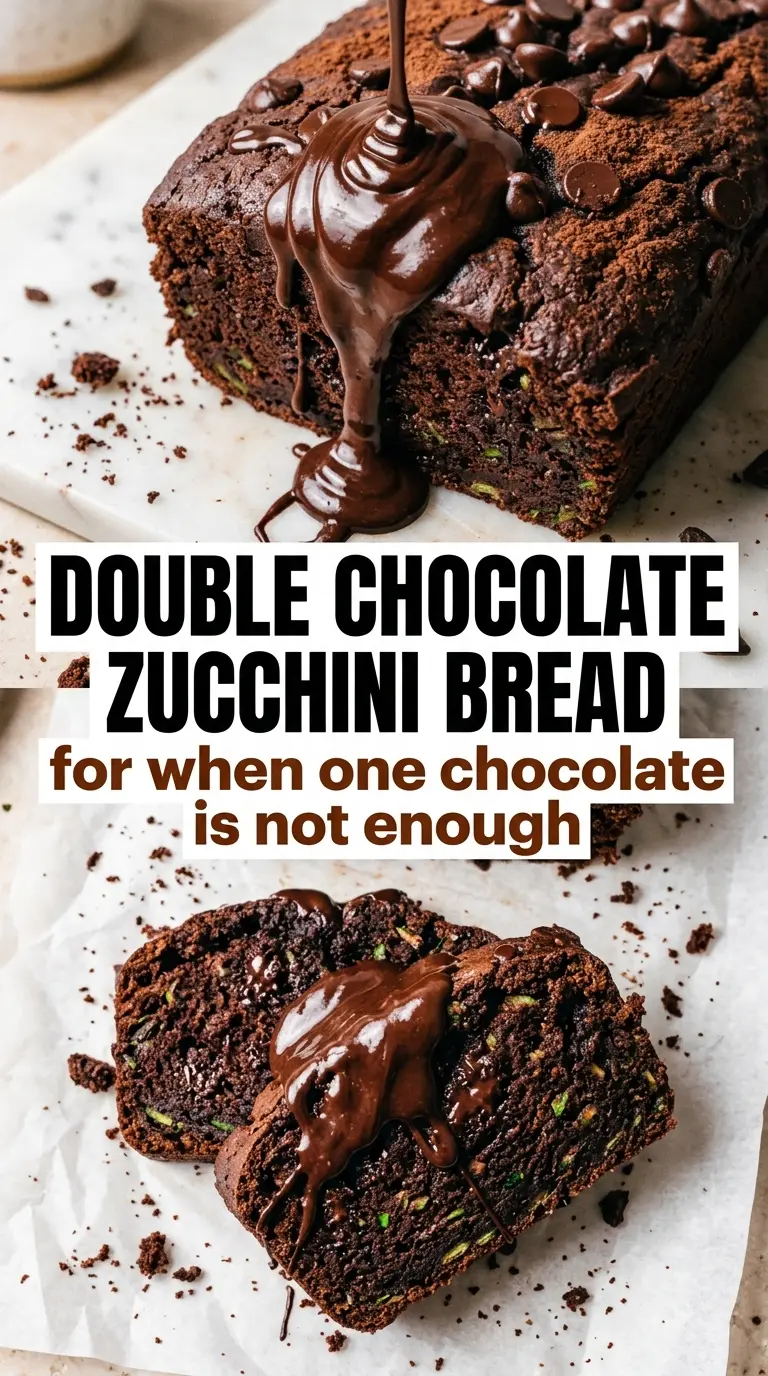 Double Chocolate Zucchini Bread fudgy chocolatey loaf