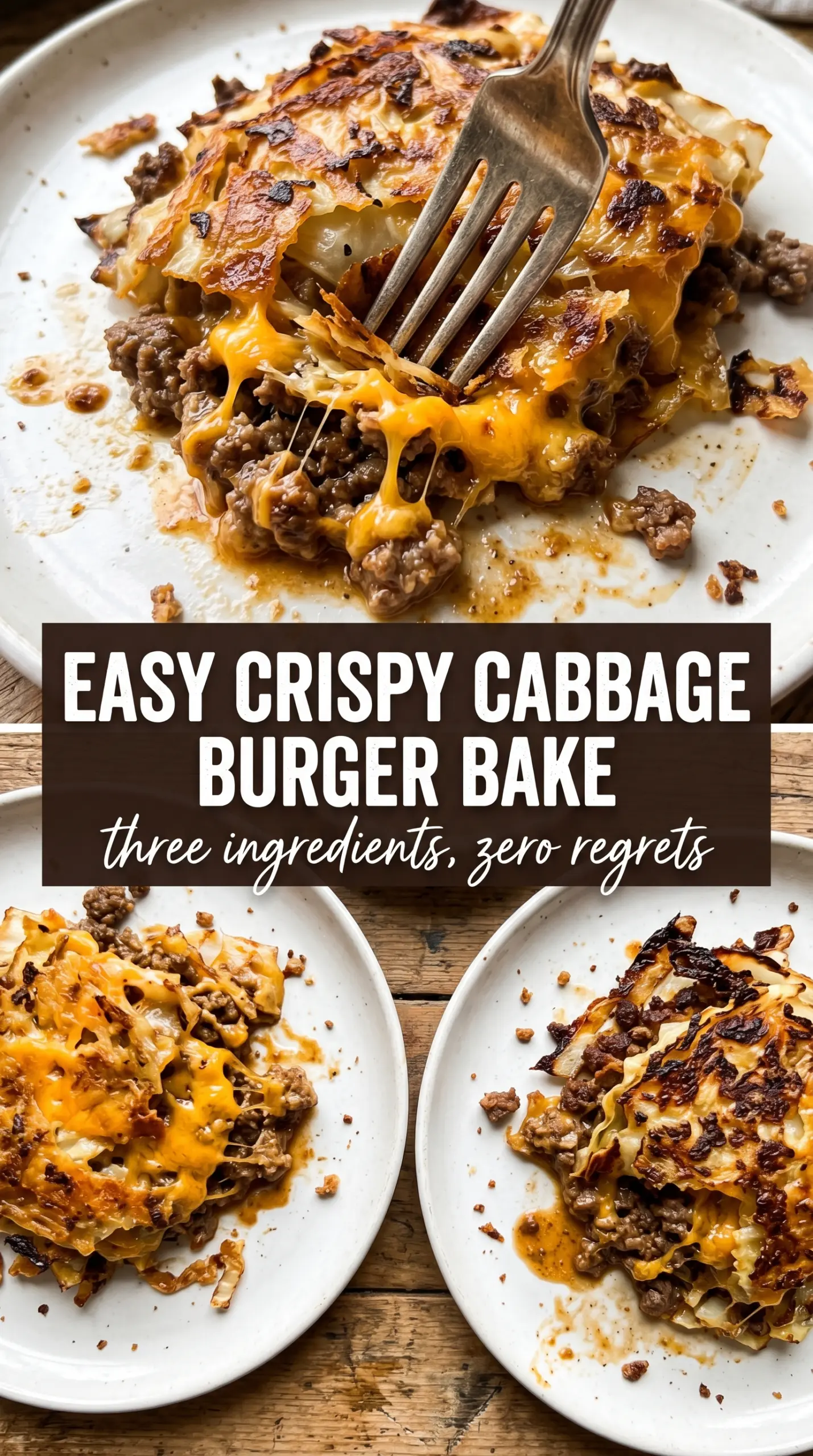 Easy Crispy Cabbage Burger Bake savory cheesy
