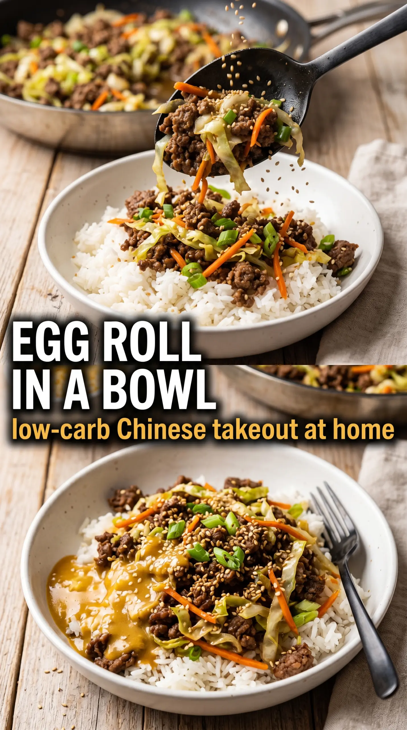 Egg Roll in a Bowl savory cabbage beef