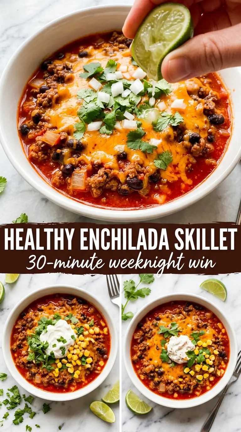Healthy Enchilada Skillet colorful Tex-Mex one-pan