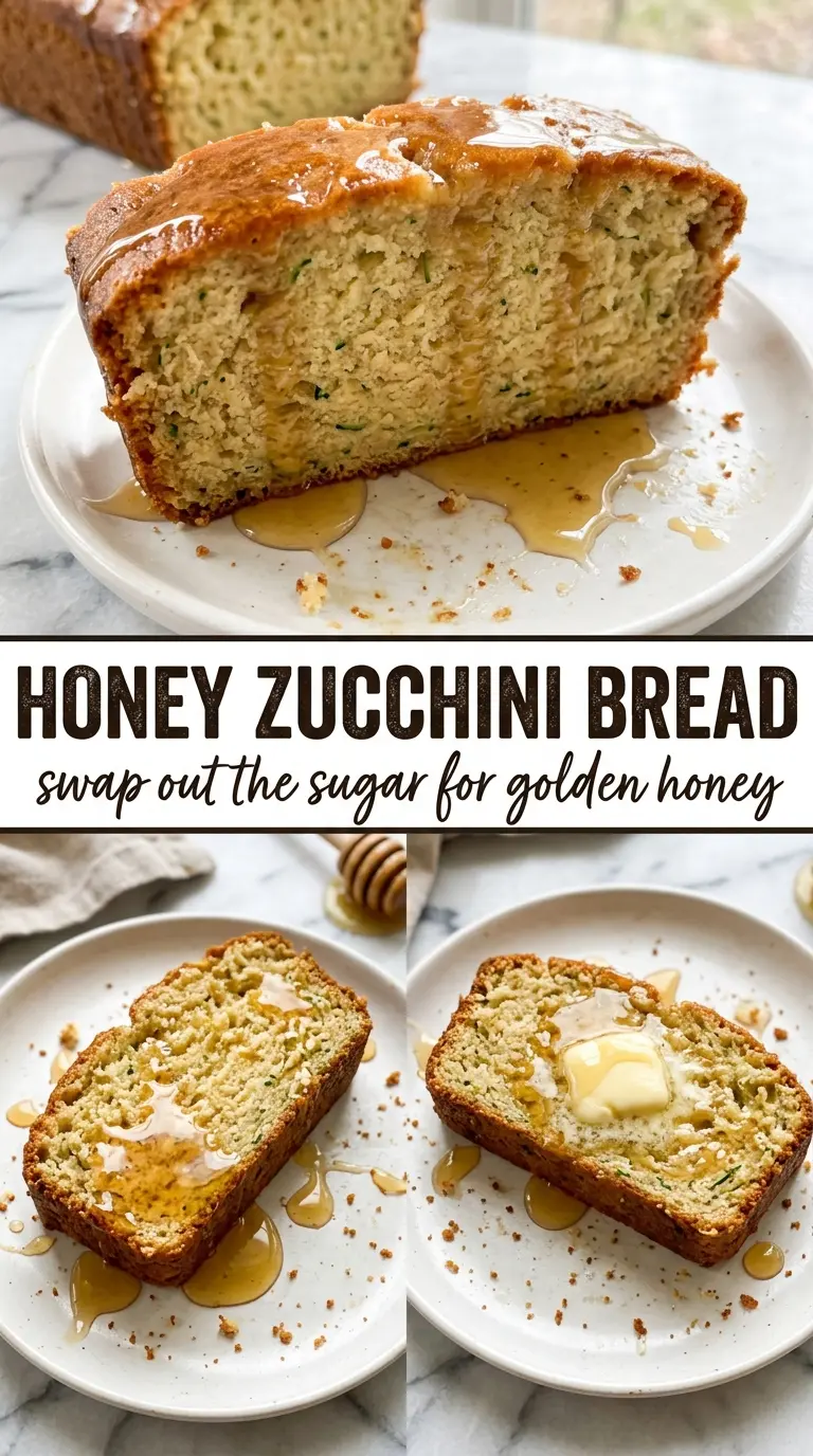 Honey Zucchini Bread golden glazed tender loaf