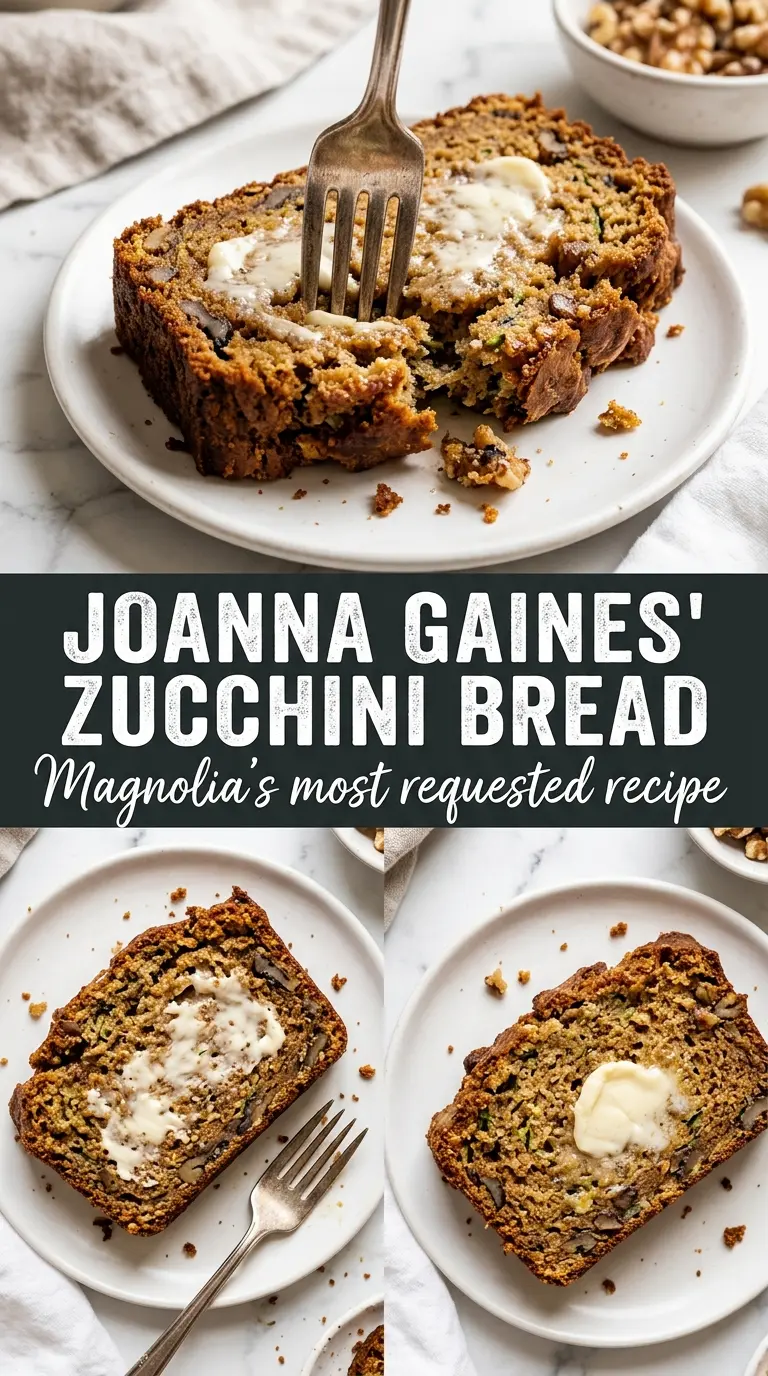 Joanna Gaines zucchini bread moist crumb golden top