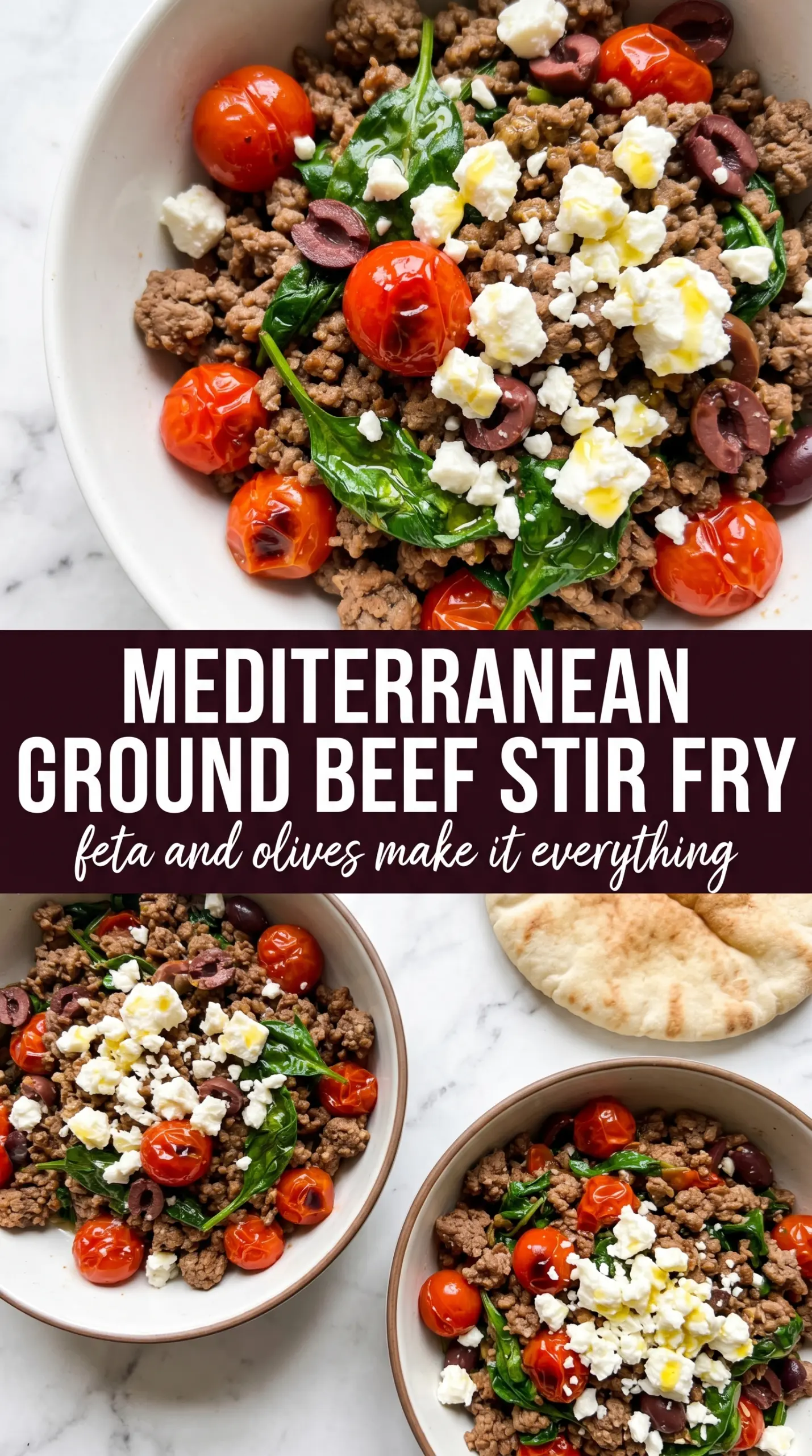 Mediterranean Ground Beef Stir Fry spiced skillet chickpeas tomatoes