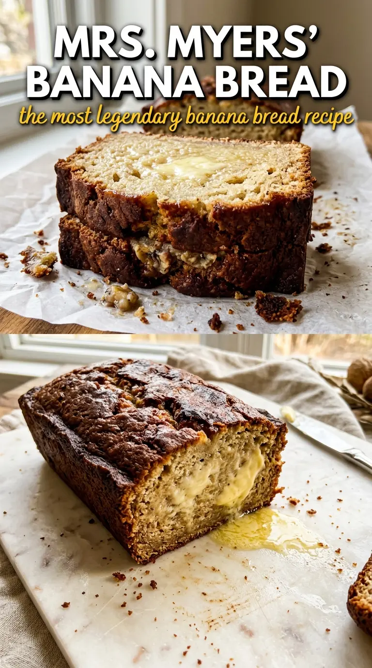 Mrs. Myers' Banana Bread old-fashioned moist crumb