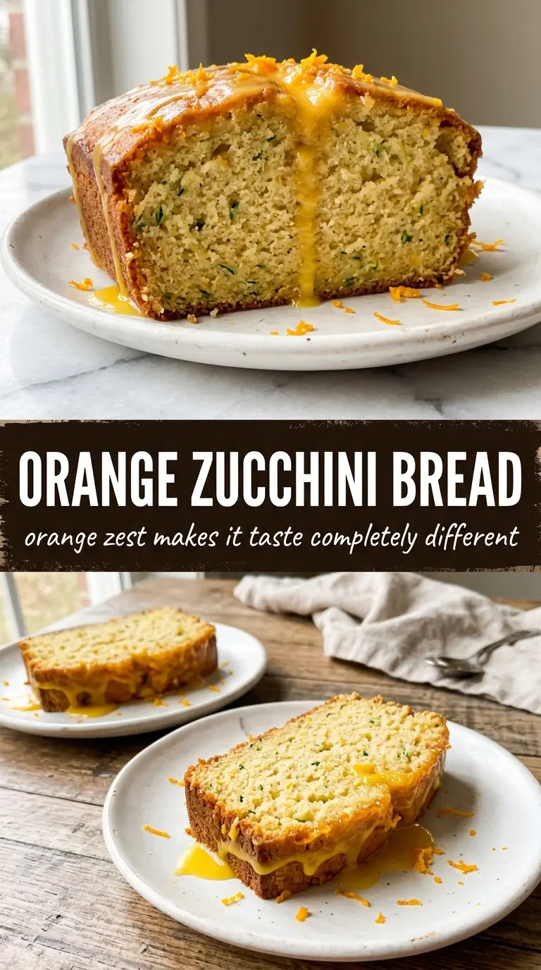 Orange Zucchini Bread citrus glazed loaf