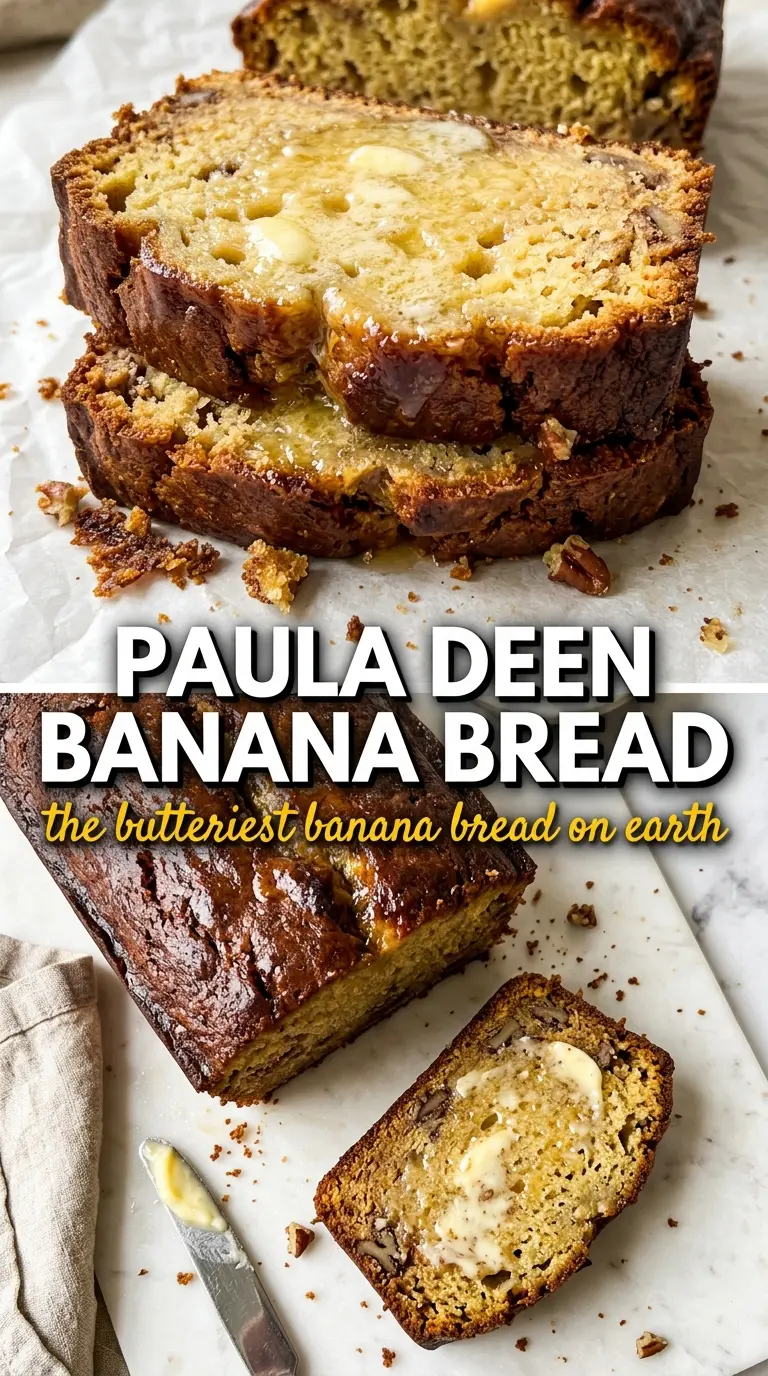 Paula Deen banana bread buttery loaf moist crumb