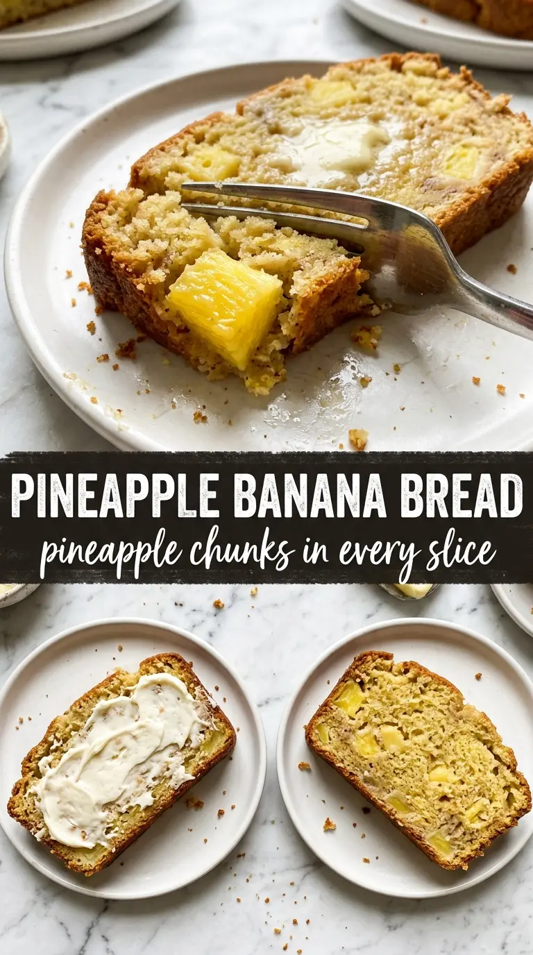 Pineapple Banana Bread moist tropical loaf