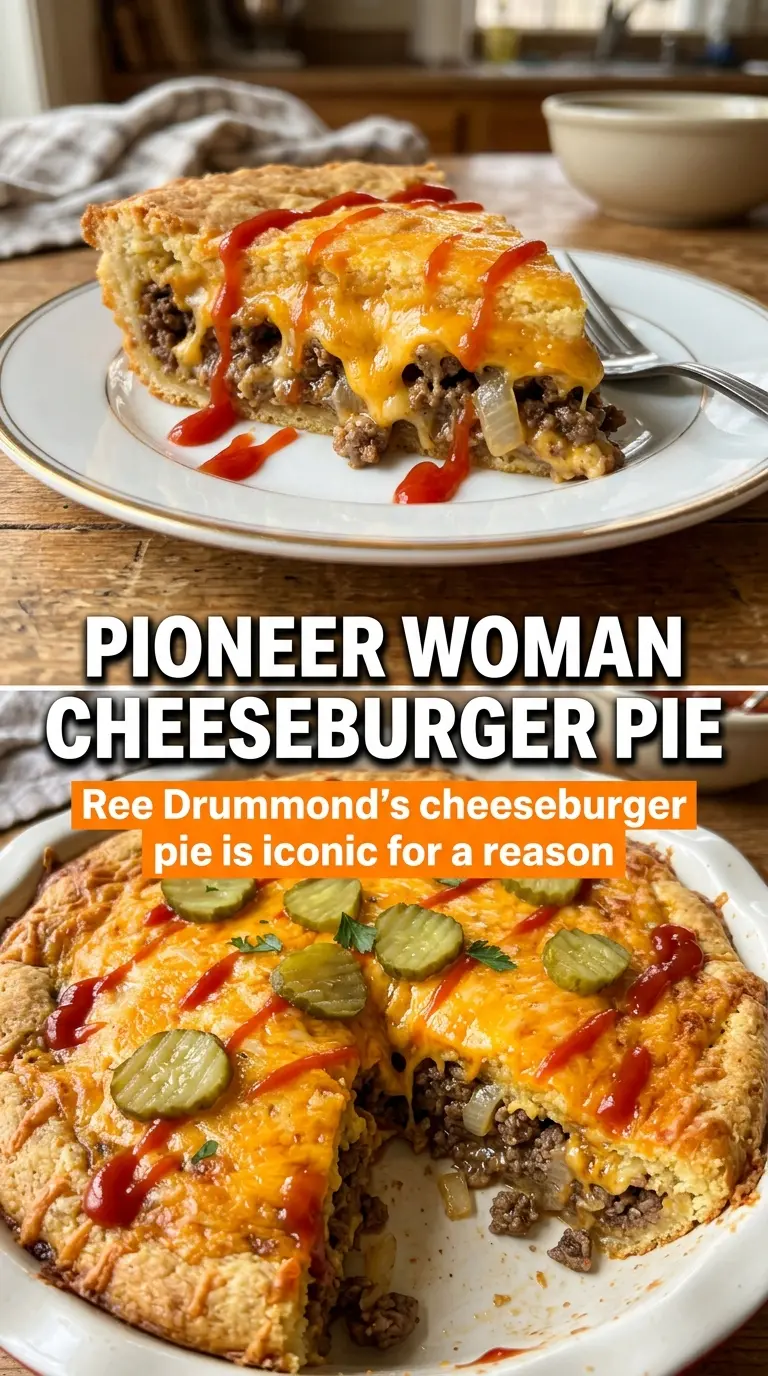 Pioneer Woman Cheeseburger Pie golden cheesy savory