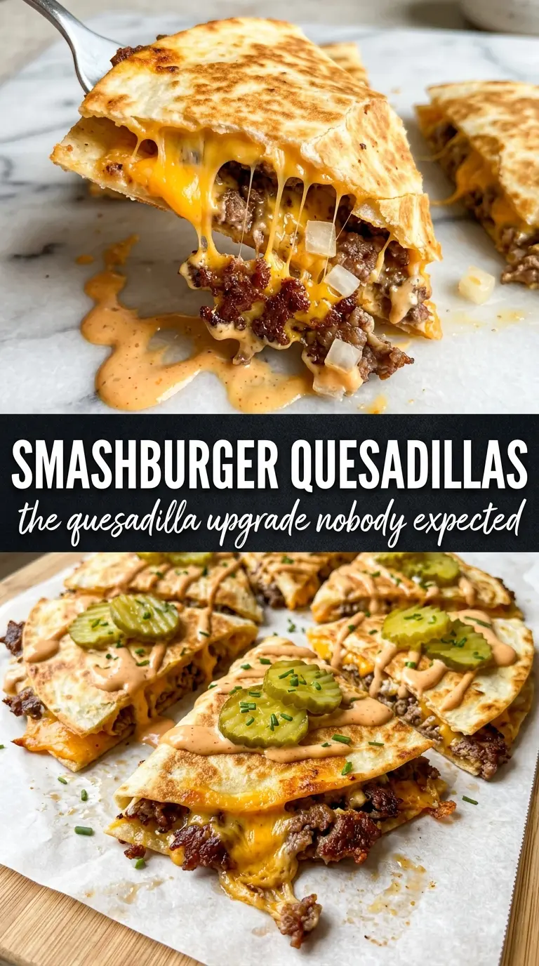 Smashburger Quesadillas crispy cheesy burger fusion