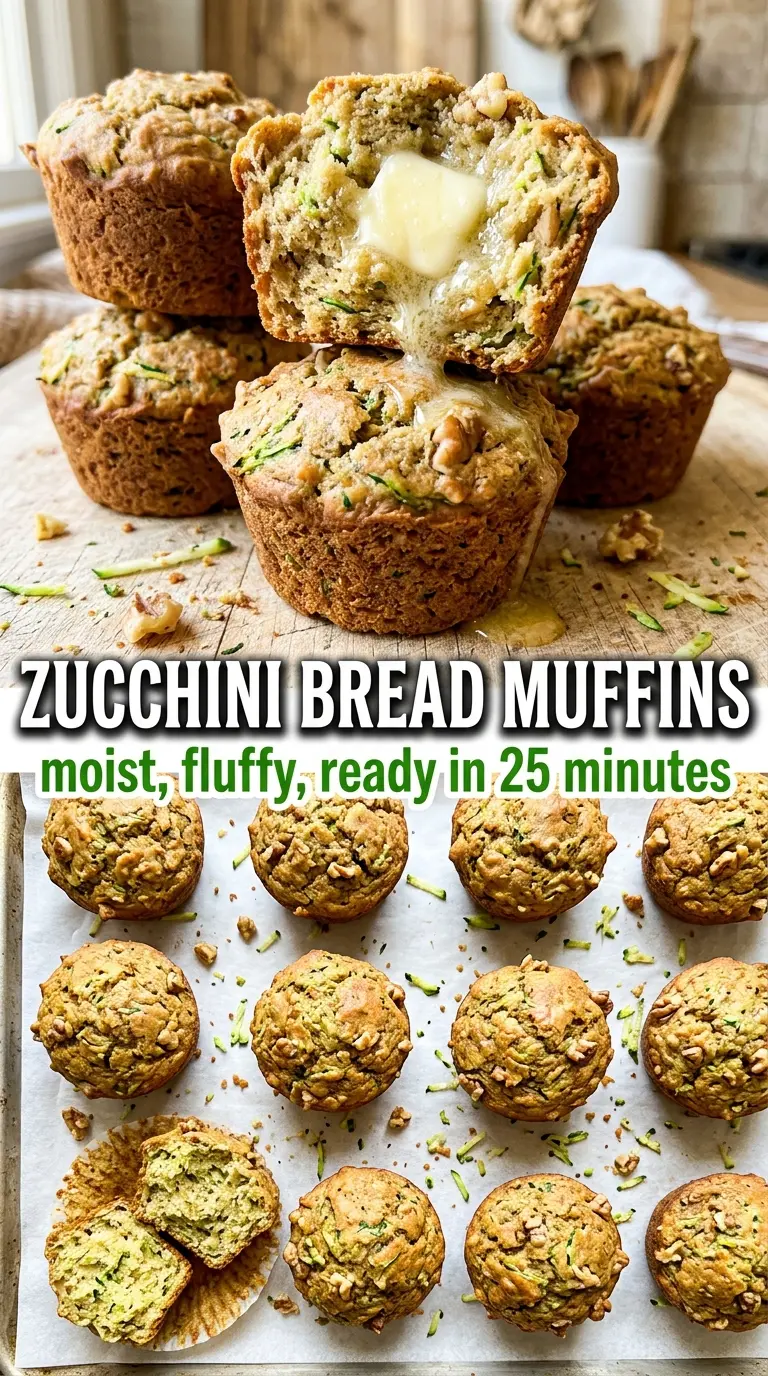 Zucchini Bread Muffins golden-domed moist spiced