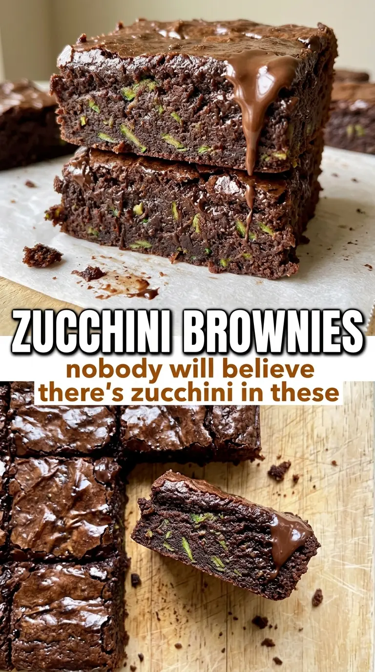 Zucchini brownies fudgy chocolate moist