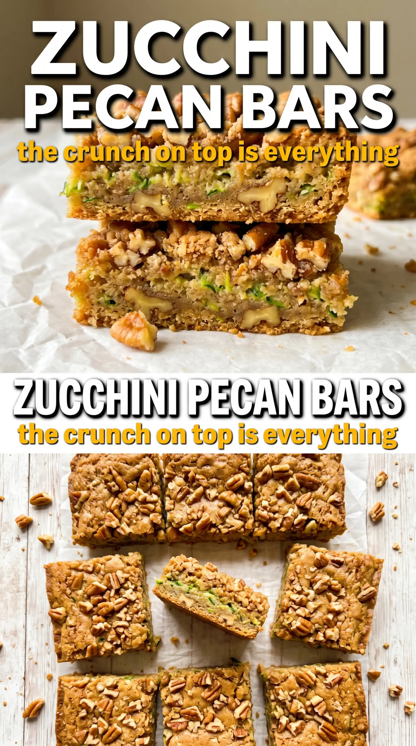 Zucchini Pecan Bars spiced frosted bars