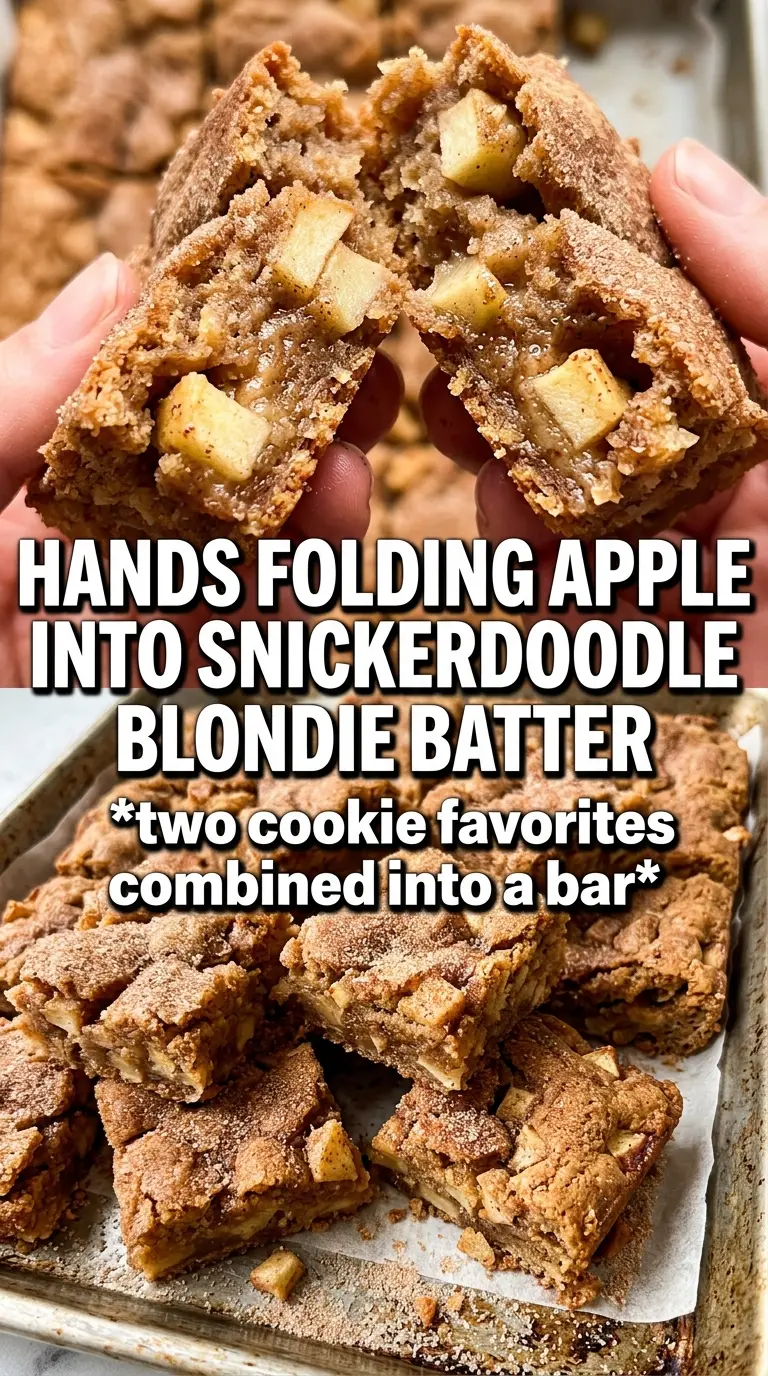Apple Snickerdoodle Blondies chewy cinnamon apple
