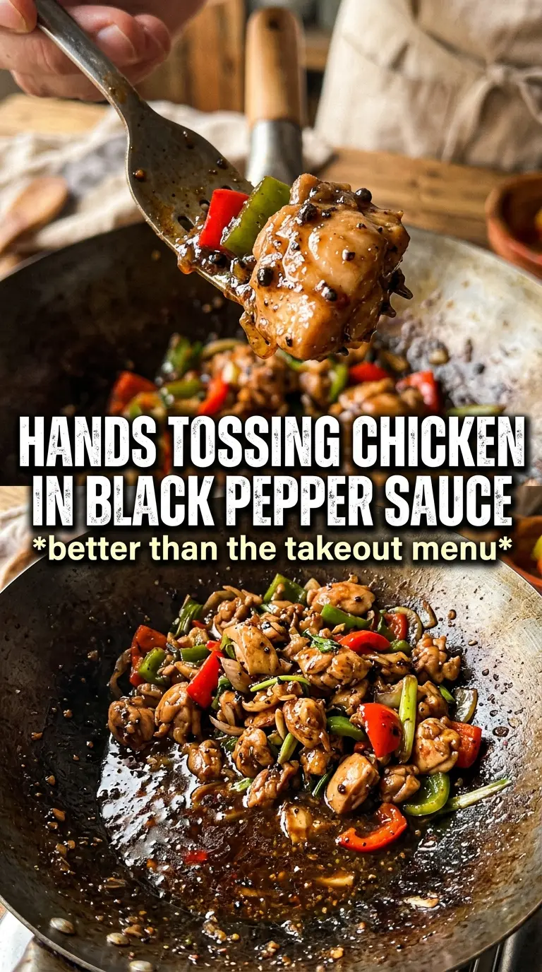 Black Pepper Chicken glossy sauce chicken bell peppers
