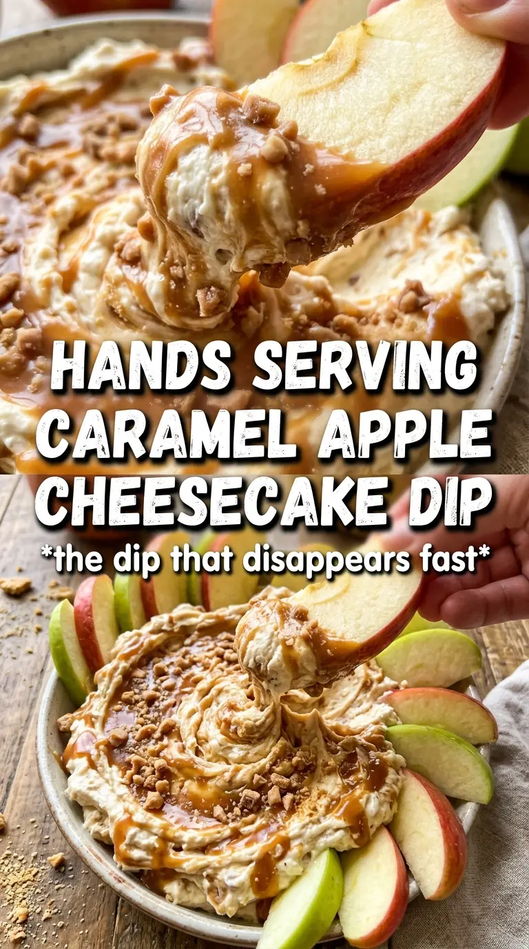 Caramel Apple Cheesecake Dip creamy caramel graham