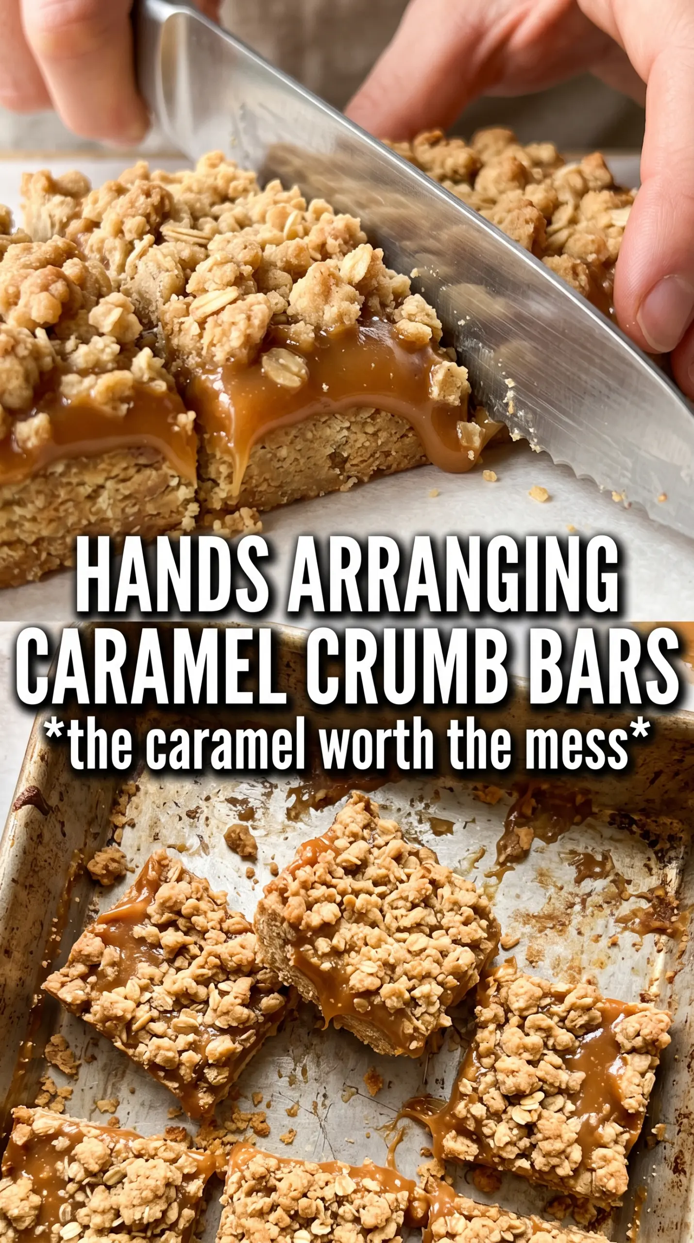 Caramel Crumb Bars gooey buttery oat crumble
