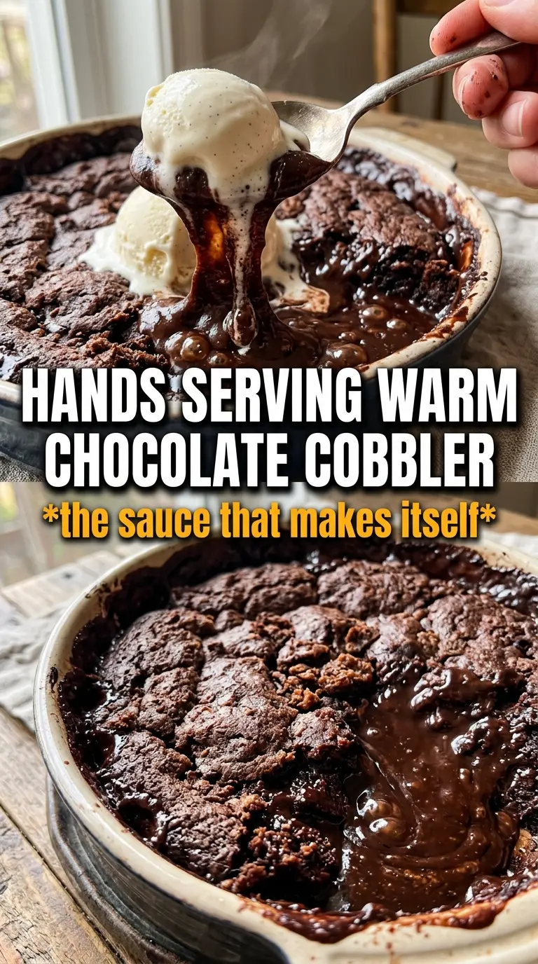Chocolate Cobbler fudgy molten chocolate