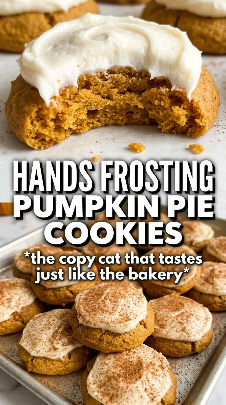 Crumbl Pumpkin Pie Cookies thick frosted cinnamon