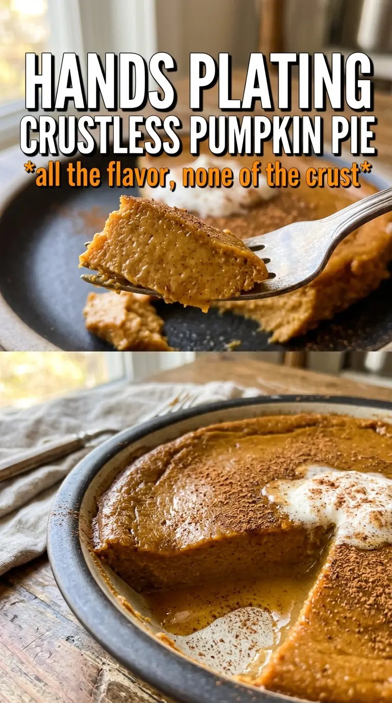 Crustless Pumpkin Pie silky custard cinnamon