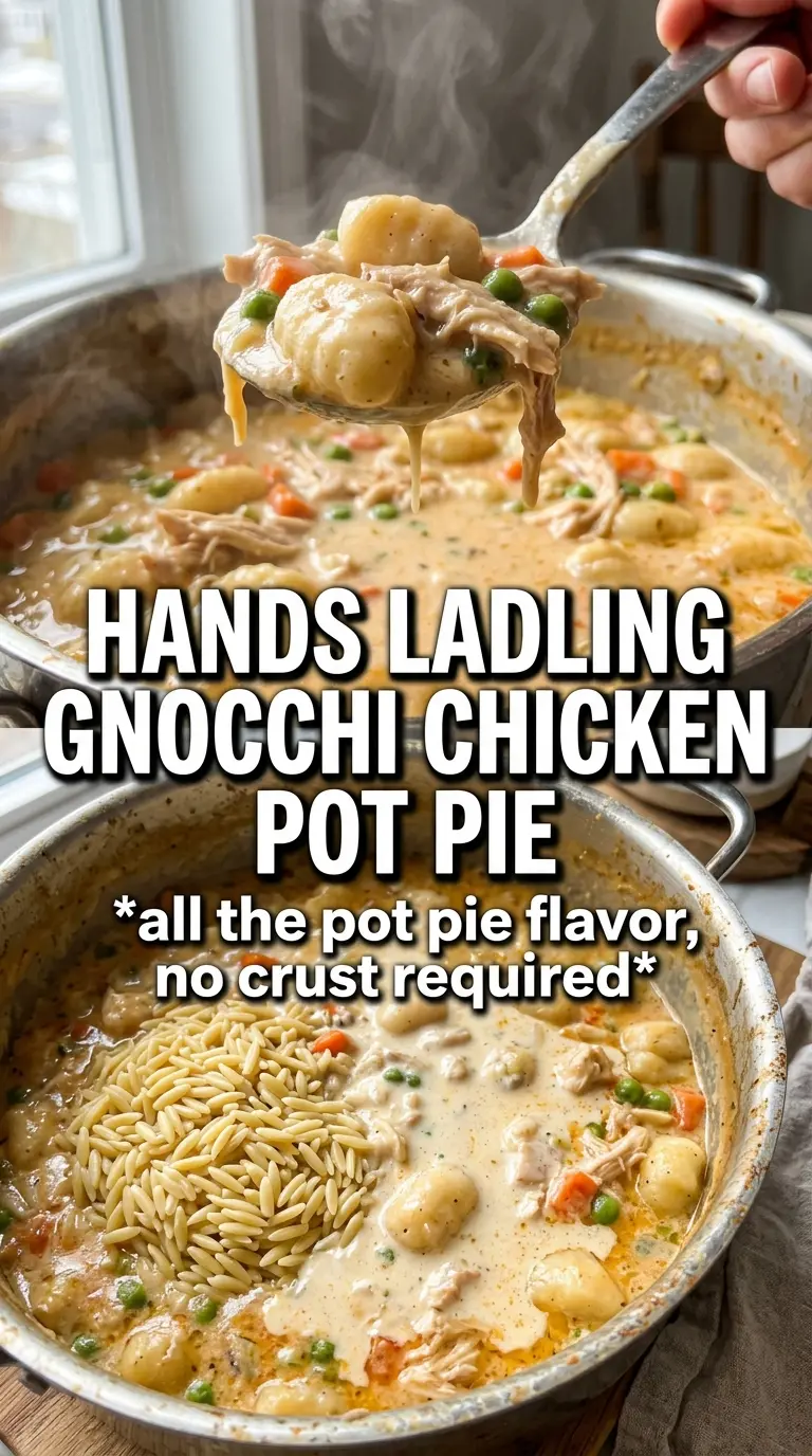 Gnocchi Chicken Pot Pie creamy golden