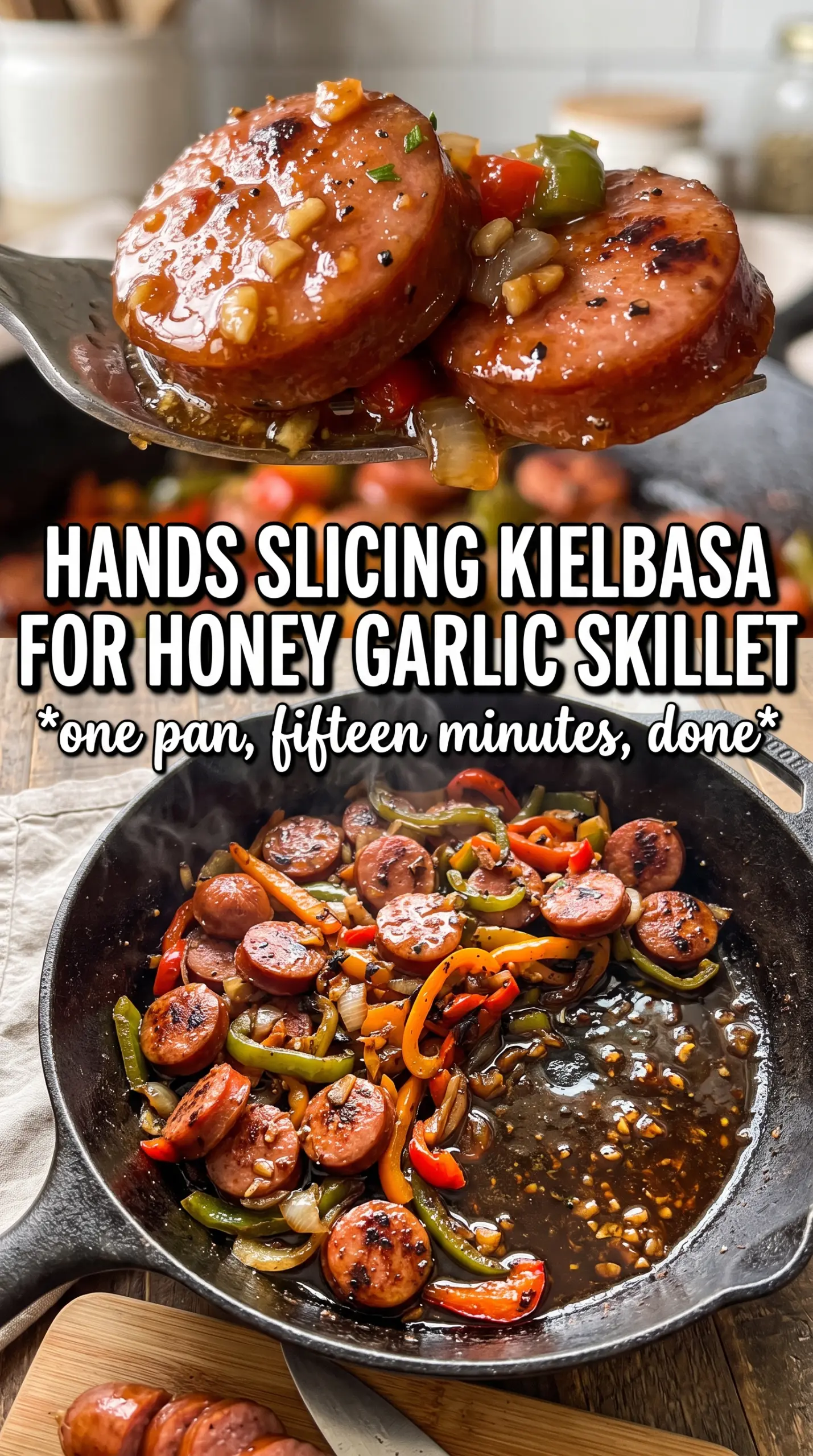 Honey Garlic Kielbasa With Veggies caramelized sheet pan, glossy glaze, roasted vegetables