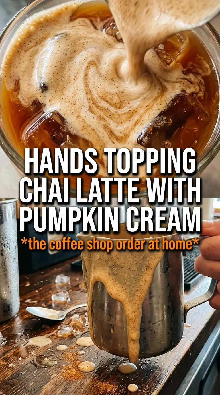 Iced Pumpkin Cream Chai Tea Latte iced creamy spiced