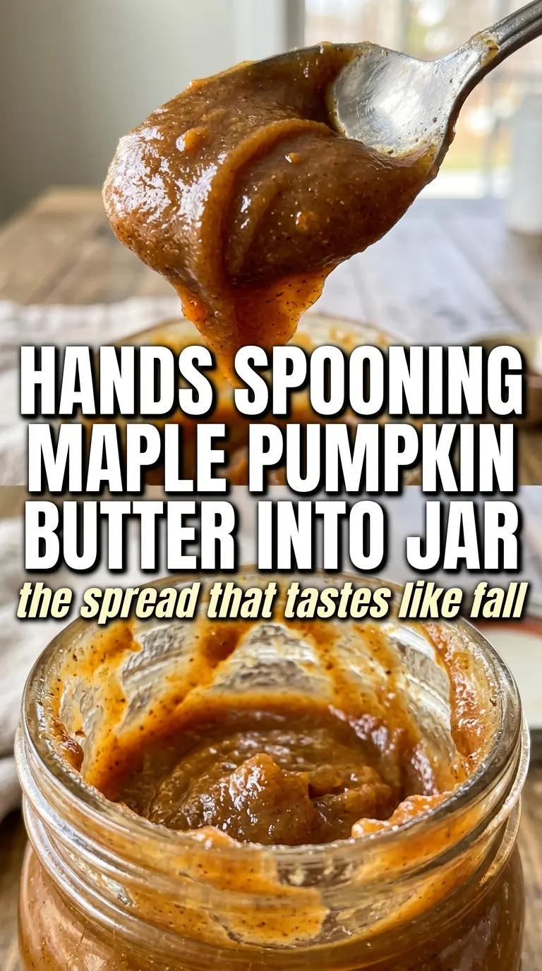 Maple pumpkin butter glossy smooth spread