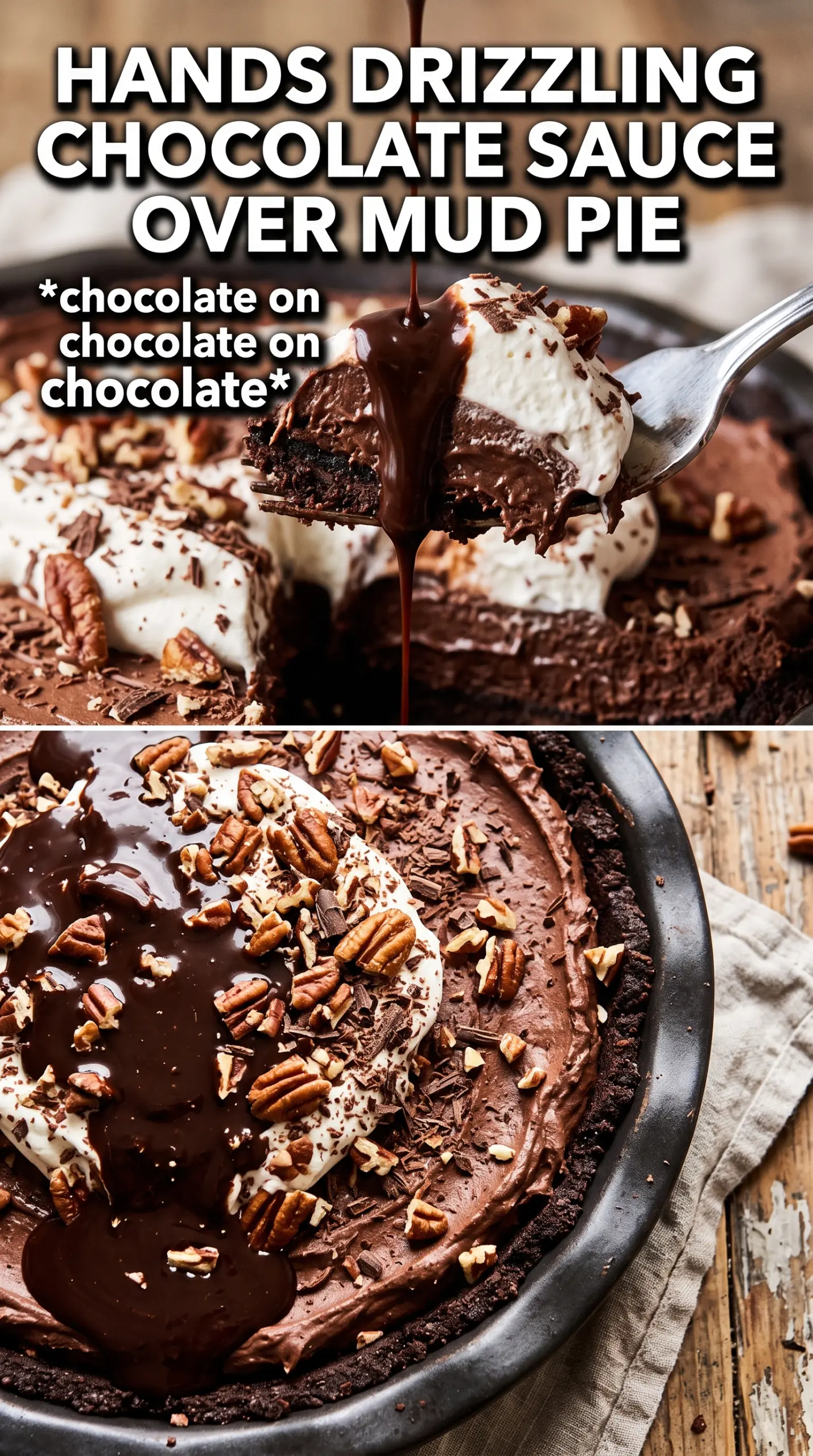Mississippi Mud Pie fudgy chocolate marshmallow