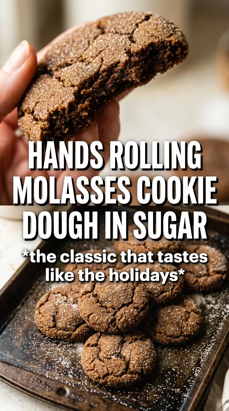 Molasses cookies crinkled chewy spiced