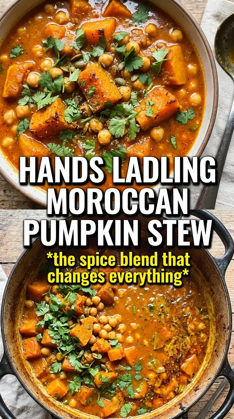 Moroccan Pumpkin and Chickpea Stew amber spiced