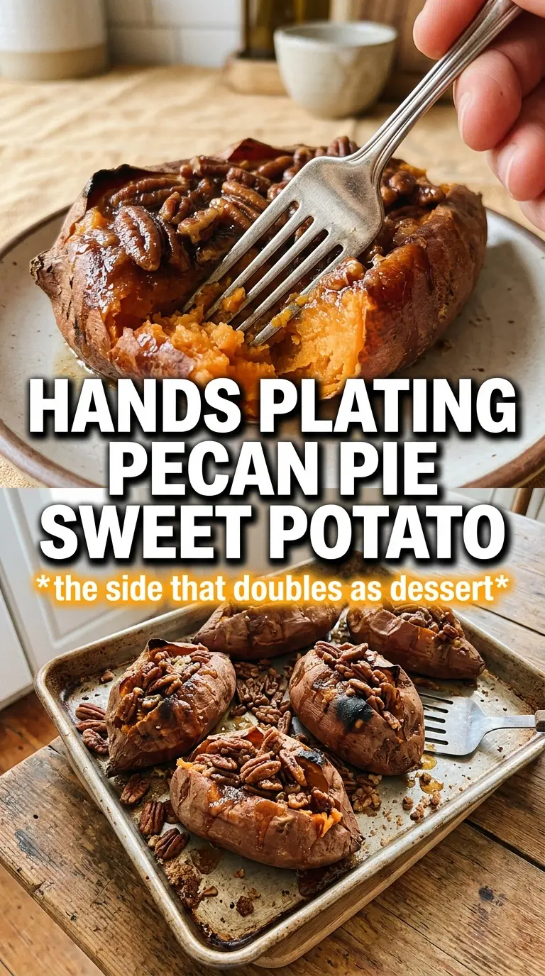 Pecan Pie Twice-Baked Sweet Potatoes caramelized pecan topping