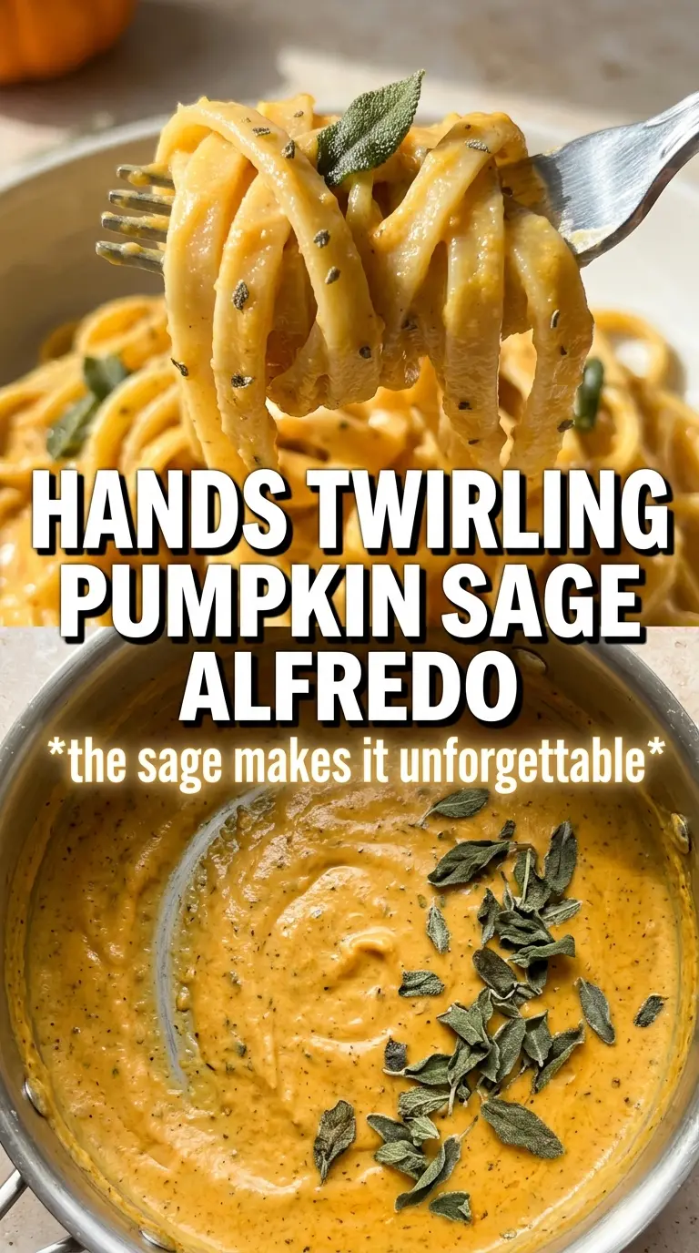 Pumpkin Alfredo Pasta With Sage creamy sage walnut