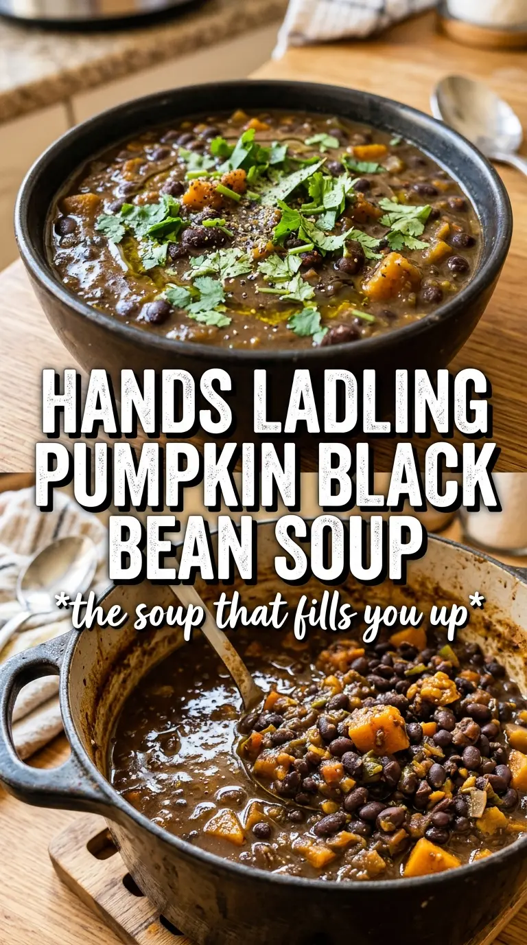 Pumpkin and black bean soup creamy smoky