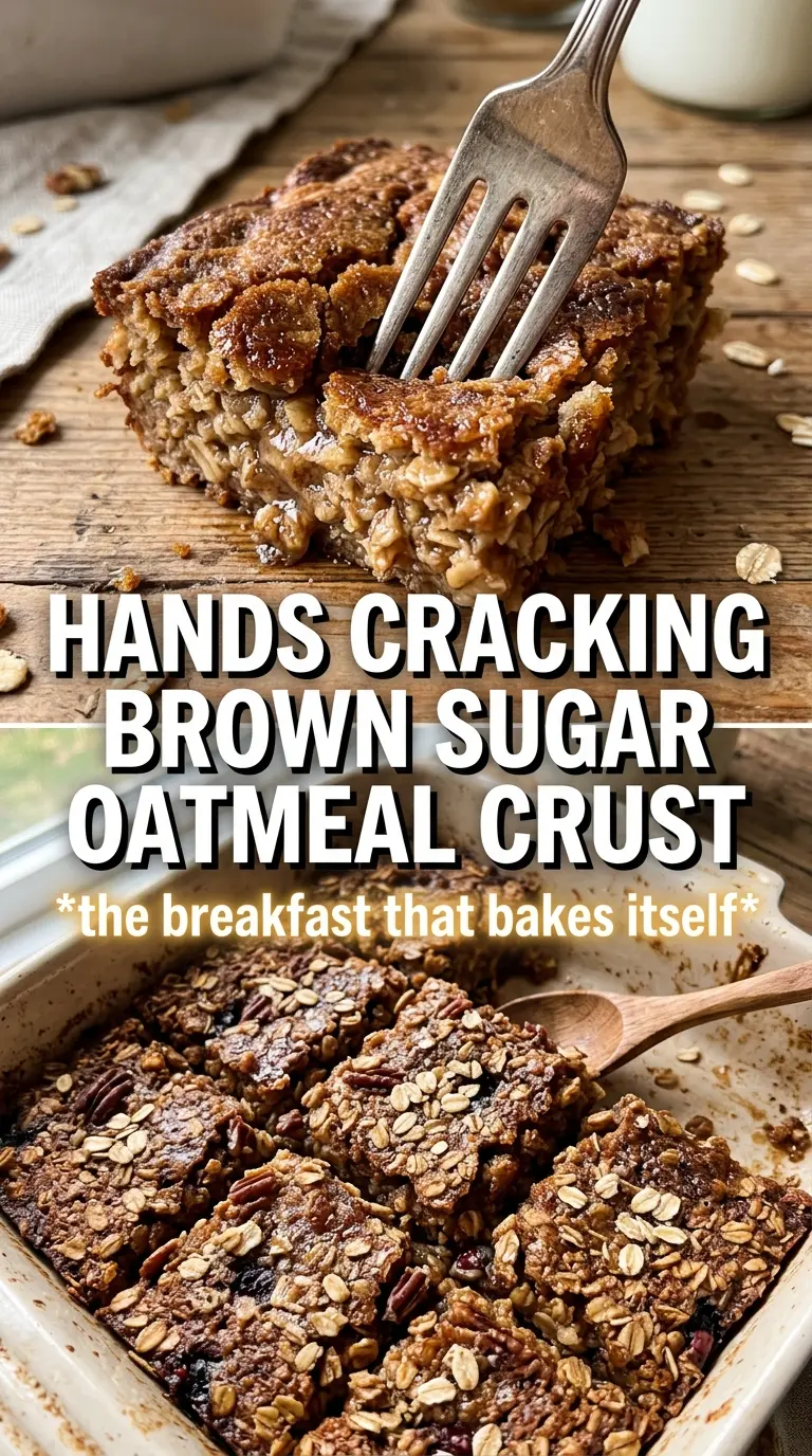 Pumpkin Baked Oatmeal With Brown Sugar, caramelized topping, maple drizzle