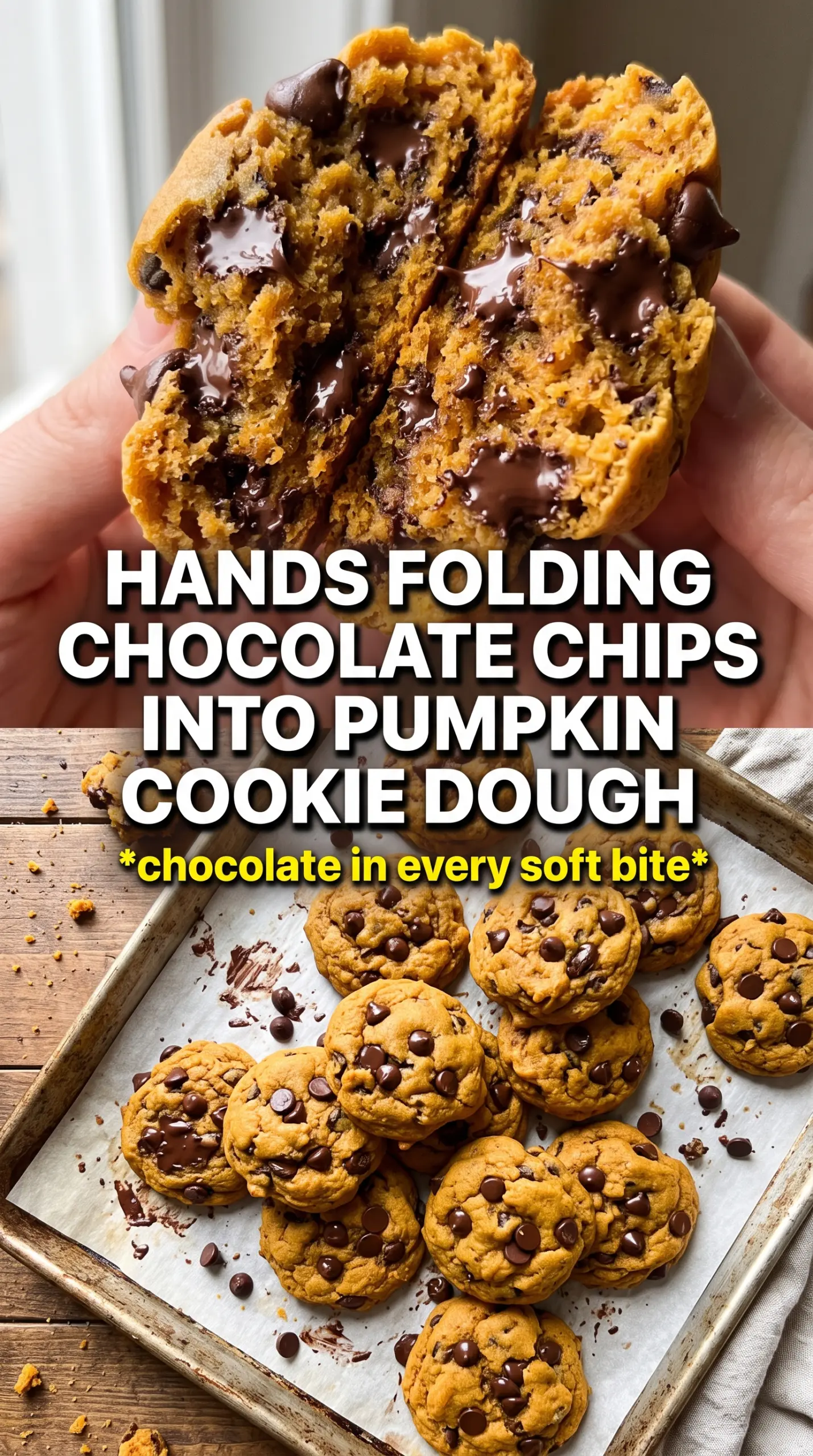 Pumpkin Chocolate Chip Cookies soft spiced chocolatey