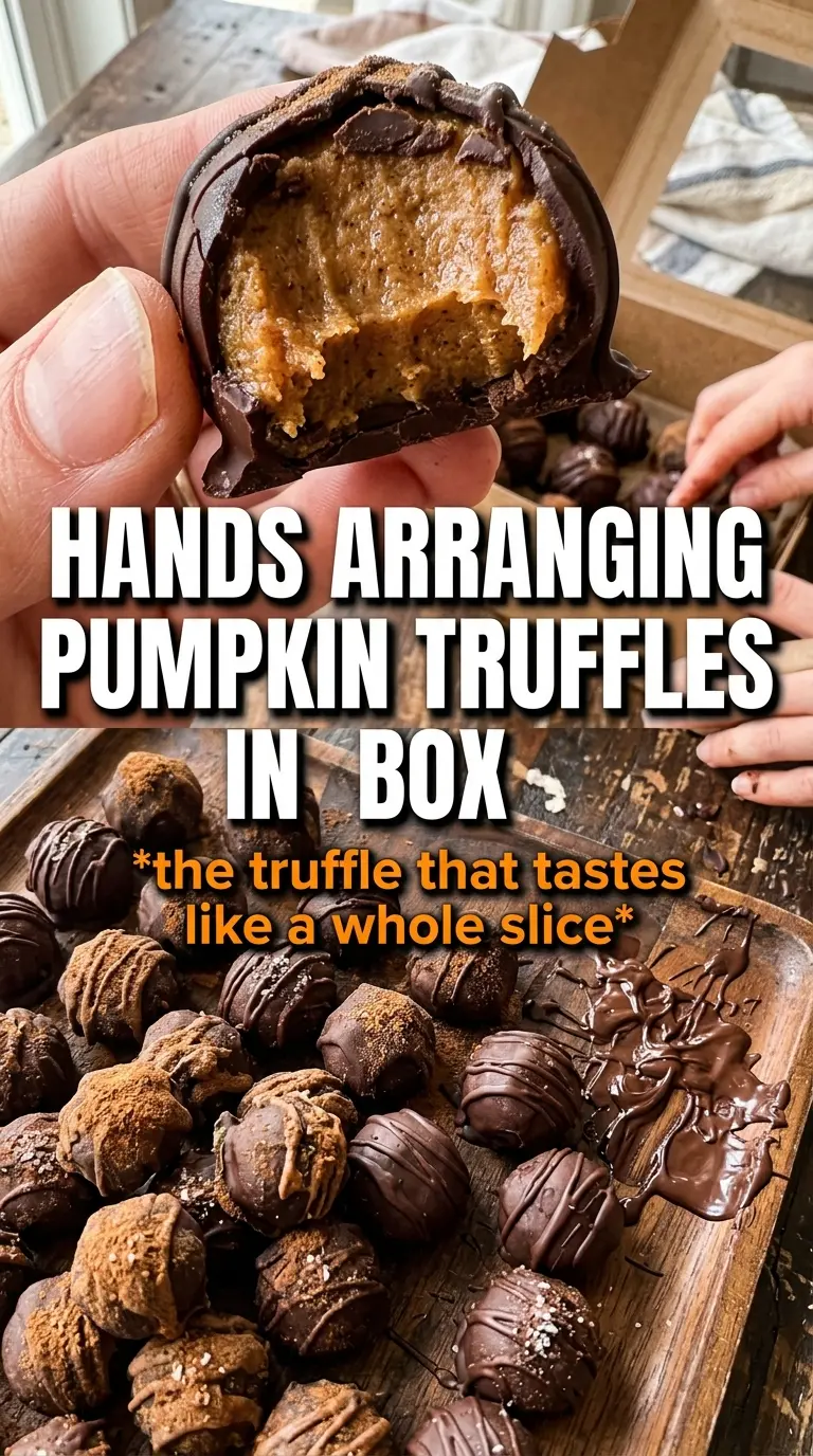 Pumpkin Truffles creamy spiced white chocolate