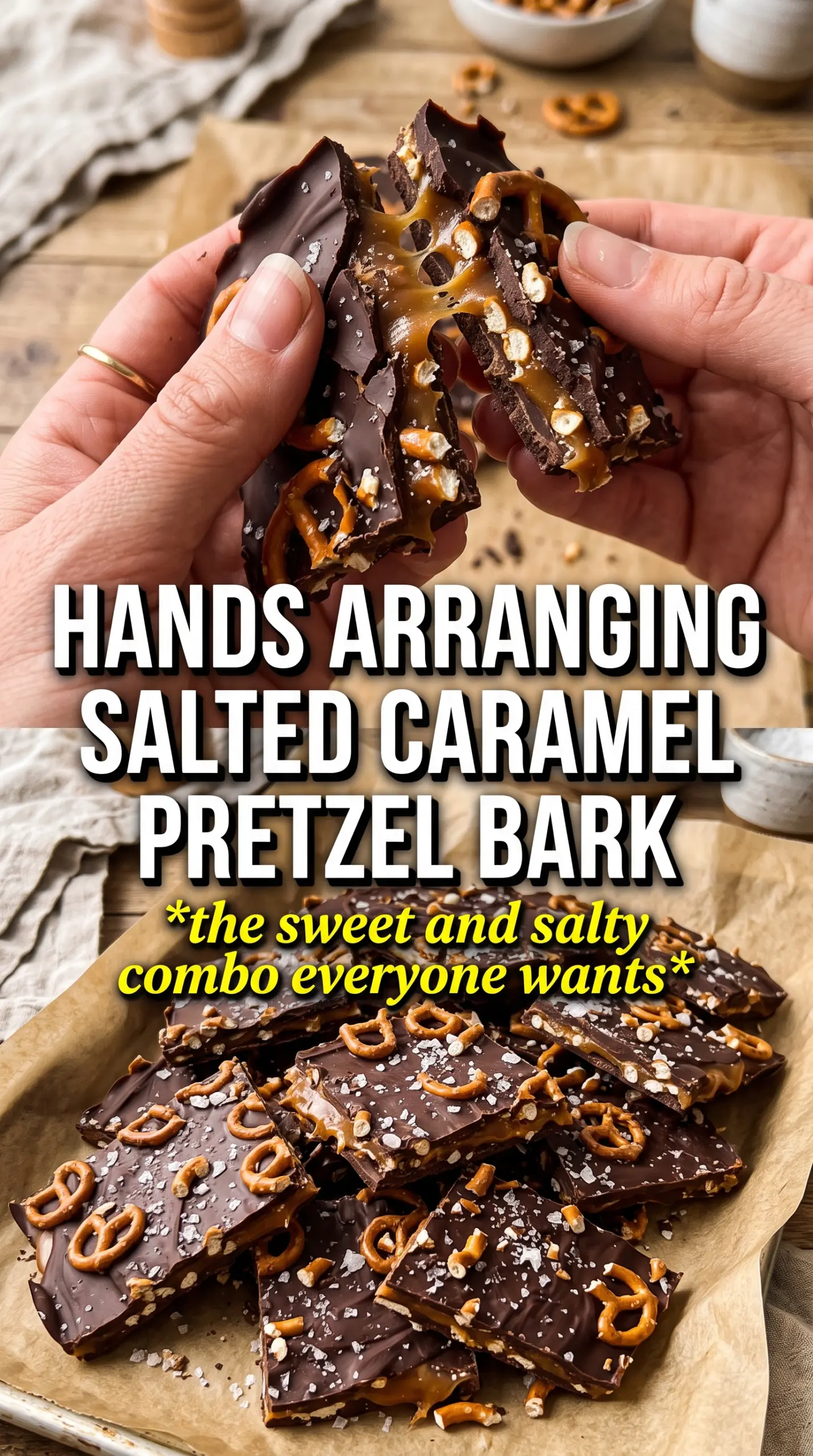 Salted Caramel Pretzel Bark sweet-salty crunchy